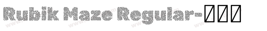 Rubik Maze Regular字体转换